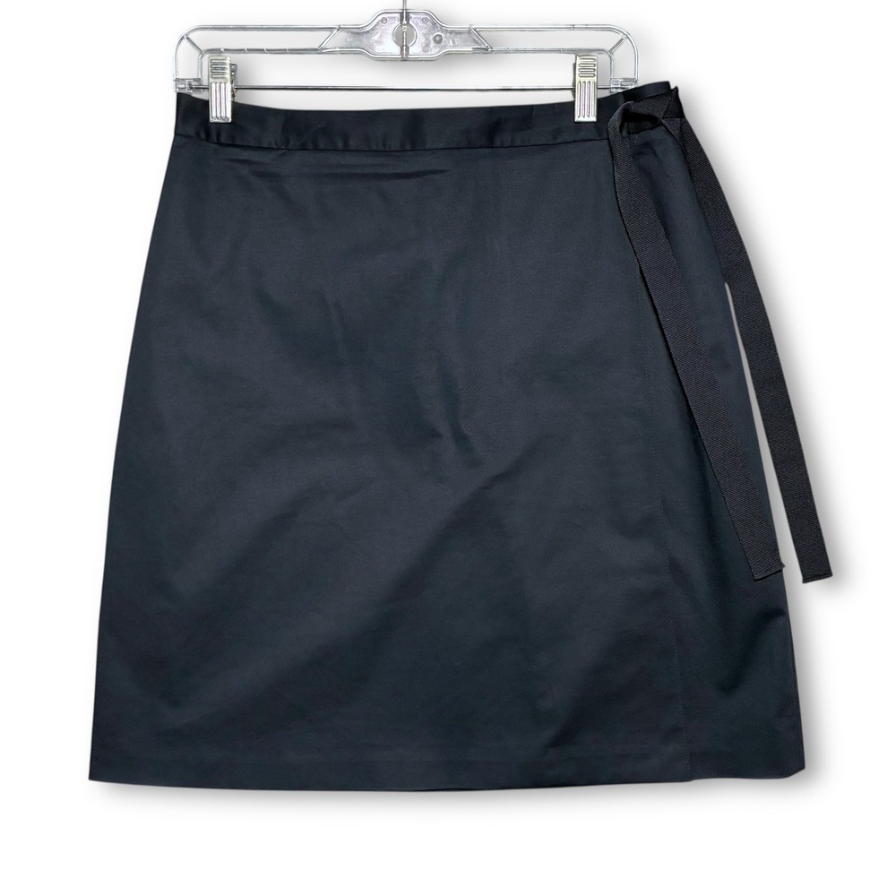 Brooks Brothers Mini Wrap‎ Skirt Tie Waist Women's 8 Dark Navy Blue